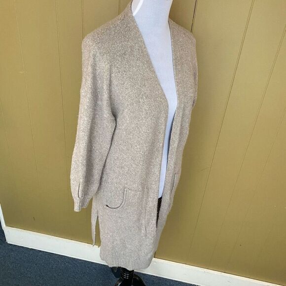 Universal thread women M open front Longsleeve cardigan w/pockets tan - Picture 5 of 11